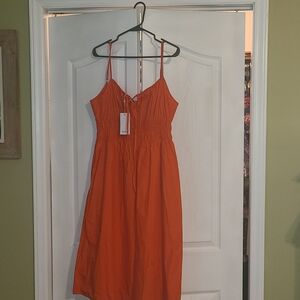 Quince Orange Midi Sundress
